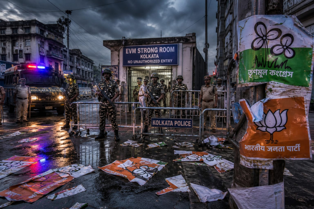 EVM Controversy Sparks Security Clampdown in Kolkata Ahead of Result