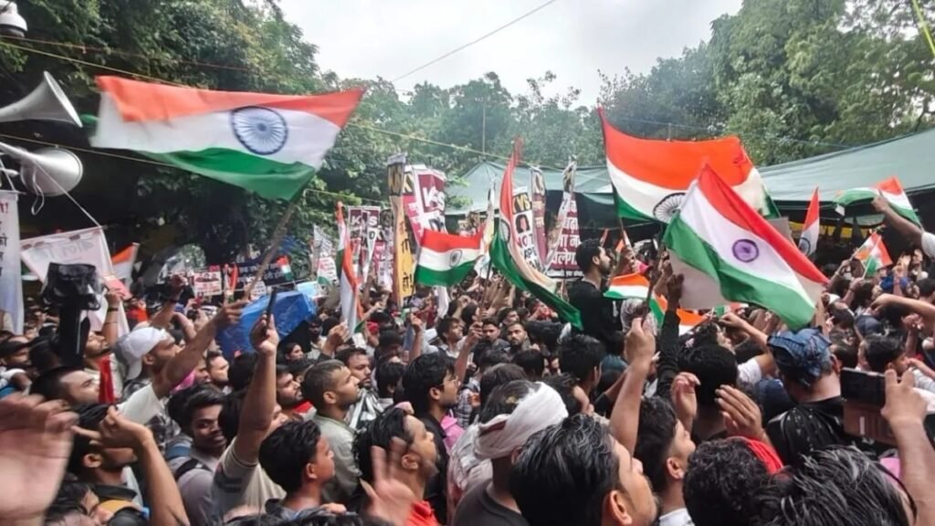 CJP Parliament March Turns Chaotic in Delhi: Protesters Demand NEET Scam Probe & Dharmendra Pradhan’s Resignation