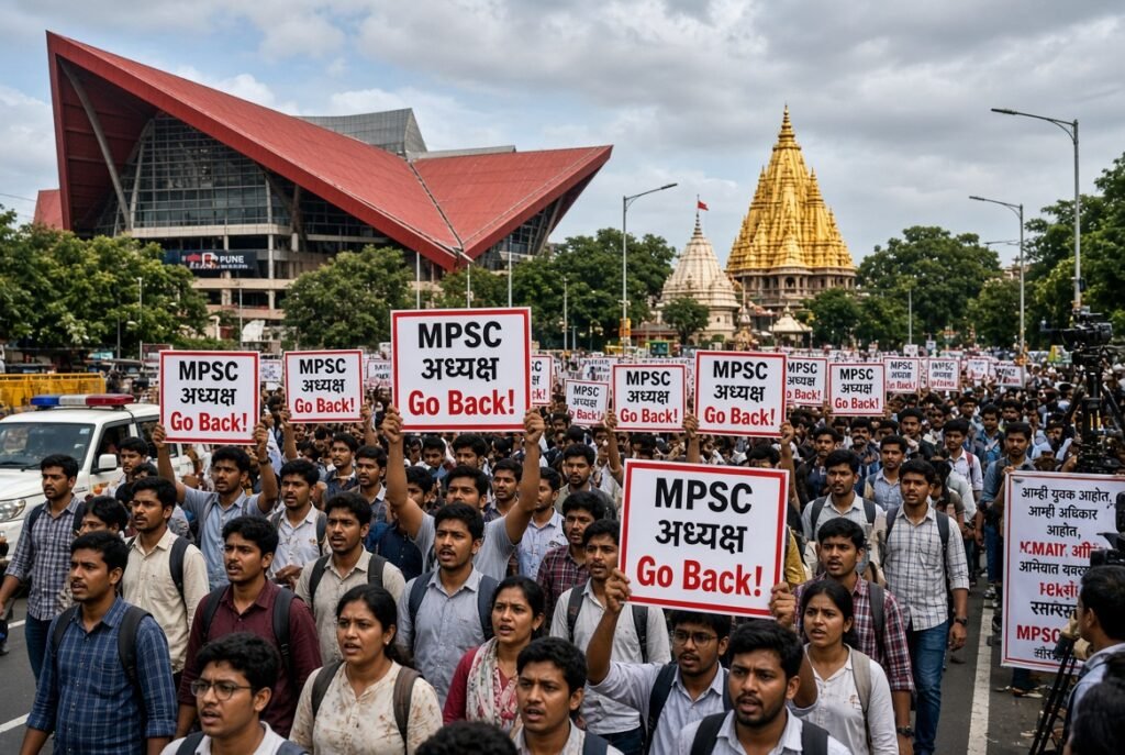 MPSC Aspirants Protest Exam Scams