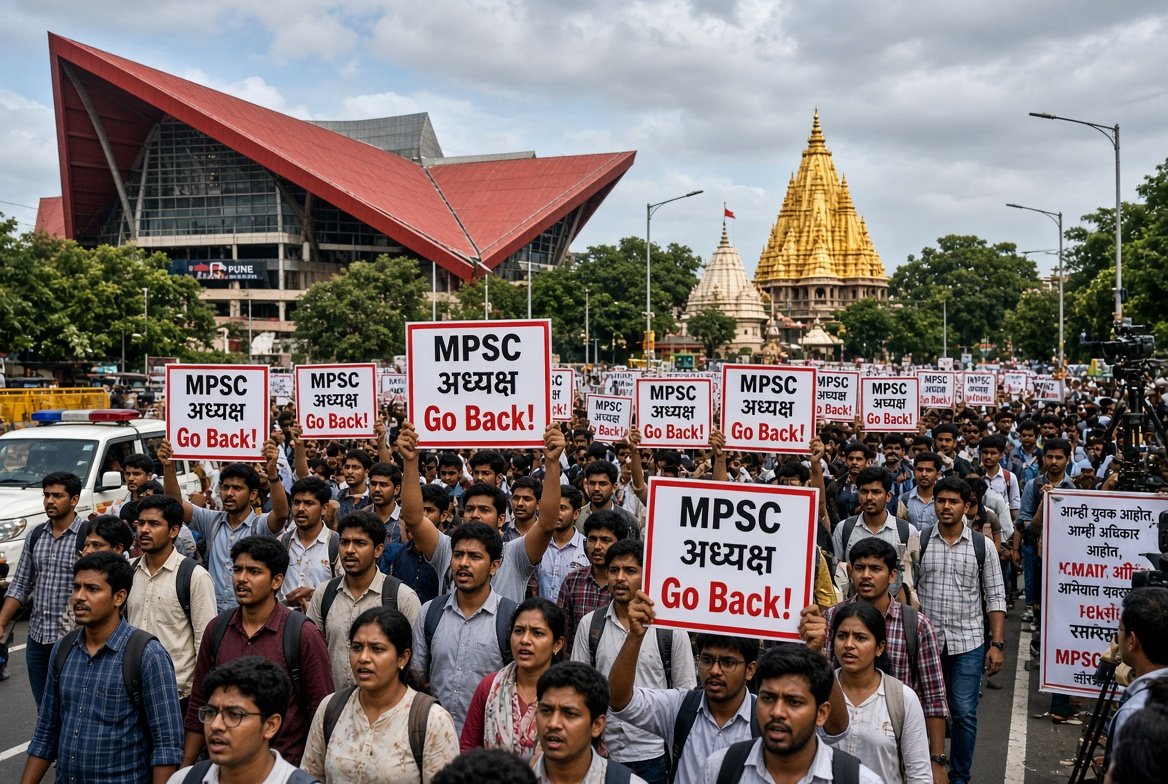 MPSC Aspirants Protest Exam Scams