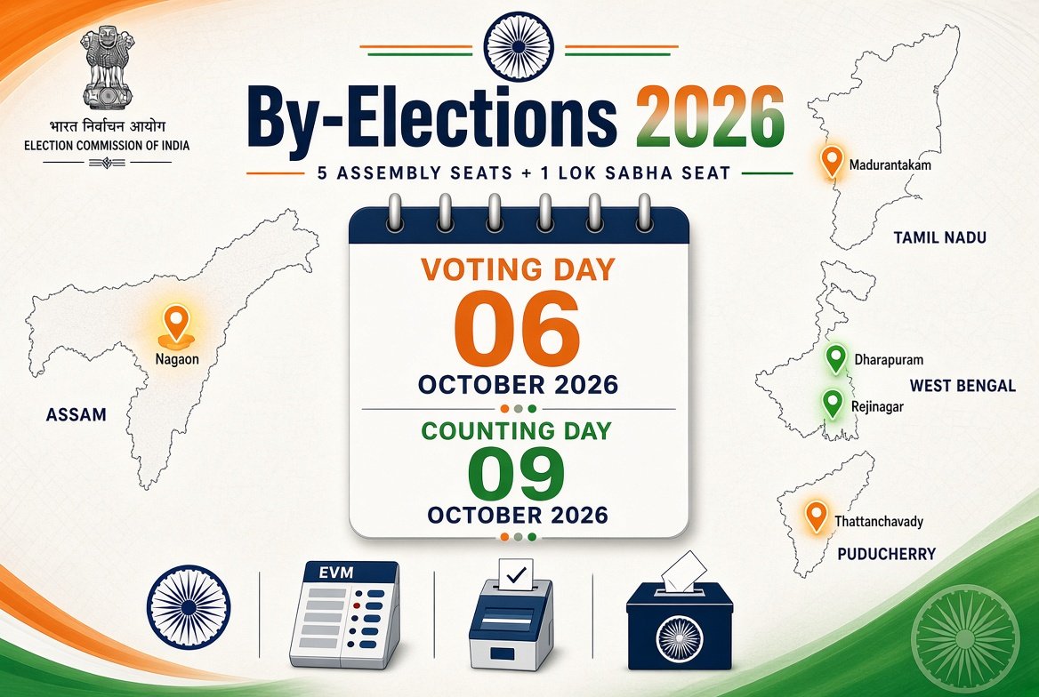 ECI Announces By-Polls for 5 Assembly Seats